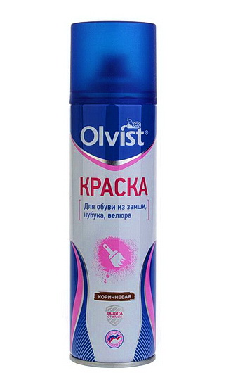 2093/012 OLVIST Аэрозоль-краска д/замши КОРИЧНЕВЫЙ 250 мл